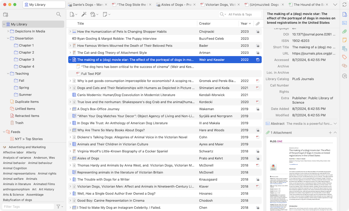 Contoh penggunaan Zotero